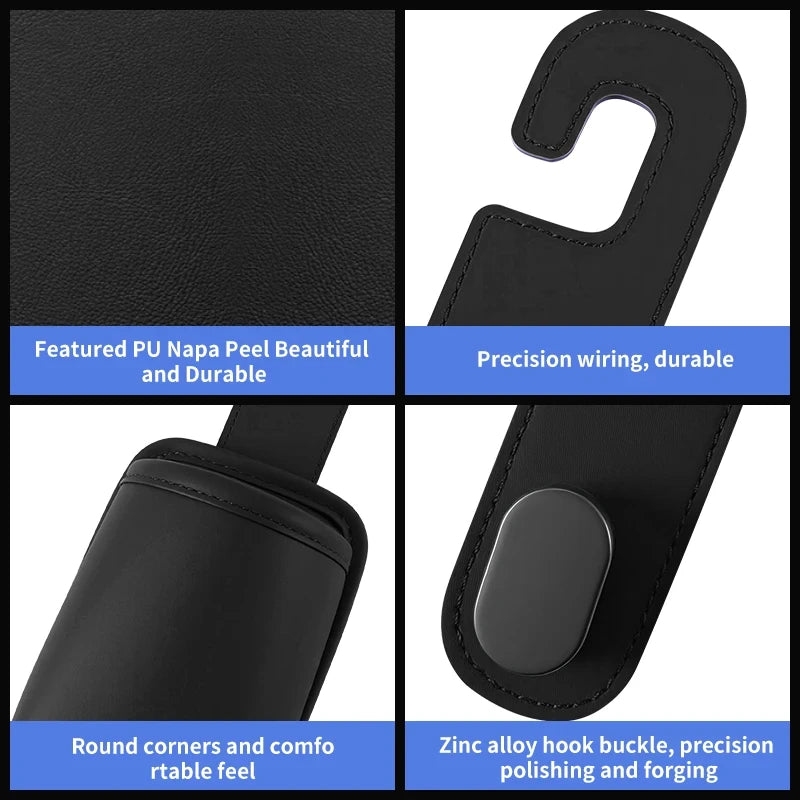 Leather Car Headrest Cup Holder