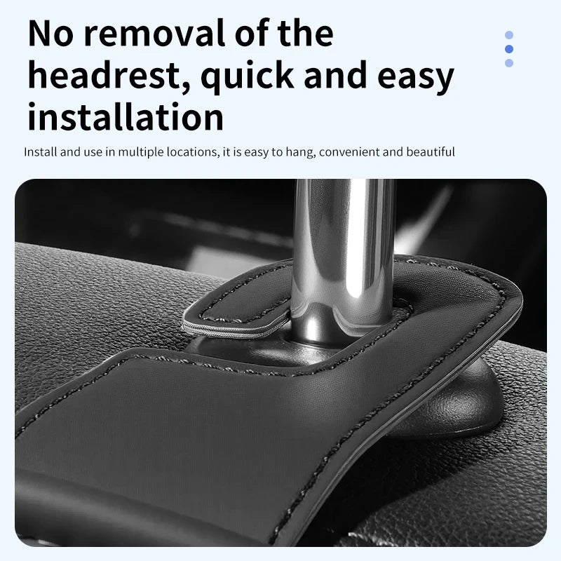 Leather Car Headrest Cup Holder