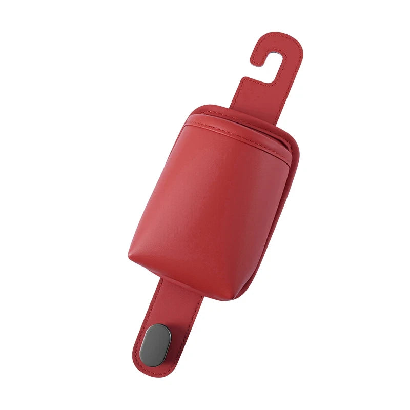 Leather Car Headrest Cup Holder
